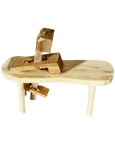 Cavalletto per lavorazione del legno verde in legno per statue da 10-12 cm