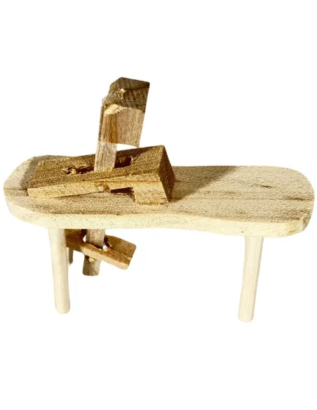 Cavalletto per lavorazione del legno verde in legno per statue da 10-12 cm