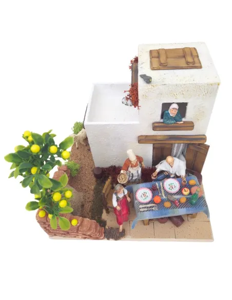 Scena osteria con statue Landi da 10 cm