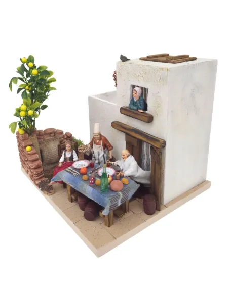 Animated Tavern with Landi Figures, 10 cm