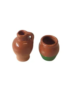 Glazed Terracotta Amphorae Set for 8–10 cm Nativity Figures 2
