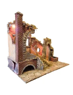 Neapolitan-Style Ruin with Fountain and Lighting for 15–20 cm Nativity Figures 2