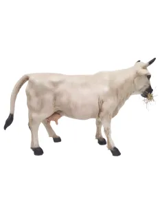 Animated White Cow Eating for 30 cm Nativity Figures 2