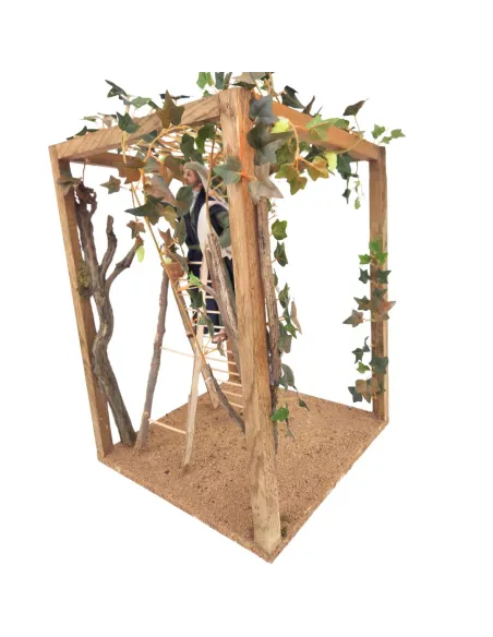 Animated Traditional Man Harvesting Grapes, 30 cm