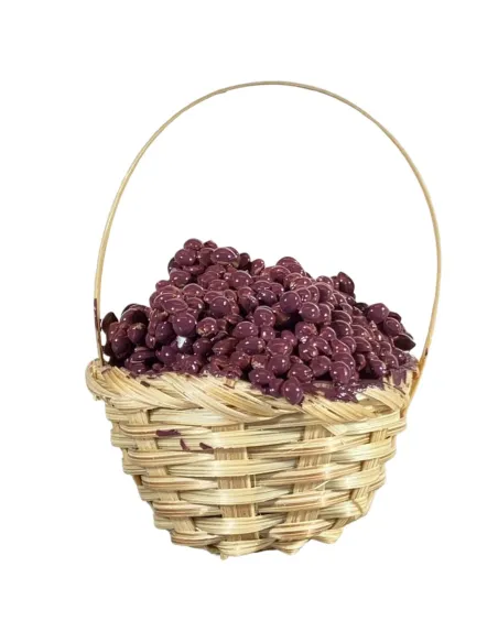 Cesto con uva nera per statue da 20-25 cm
