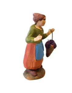 Terracotta Woman with Basket of Grapes, 7 cm 2