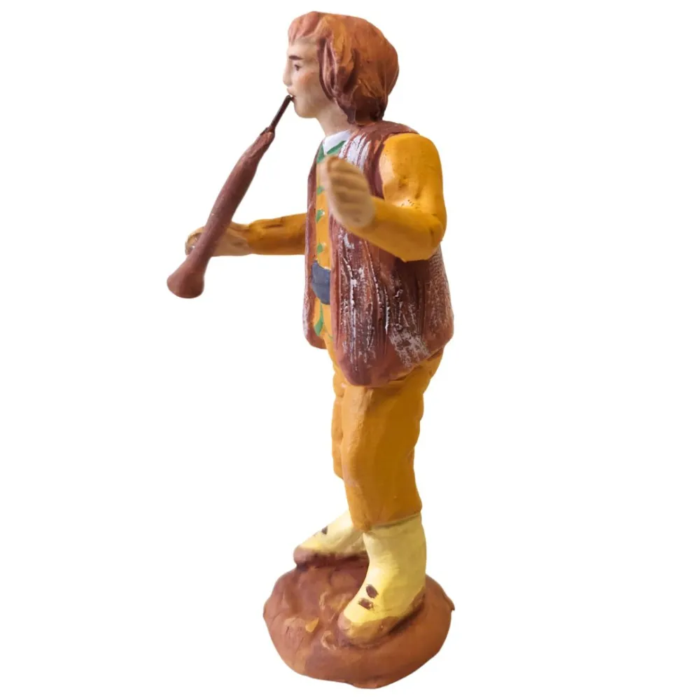 Terracotta Man with Fife, 10 cm