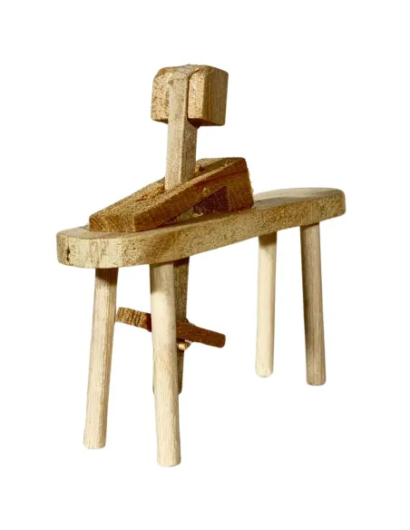 Wooden Shaving Horse for 10–12 cm Nativity Figures