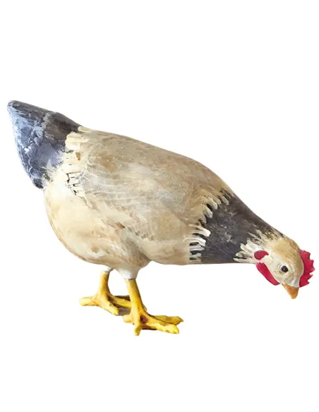 Gallina che becca in 3D per statue da 28-30 cm