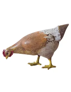 Gallina marrone che becca in 3D per statue da 28-30 cm 2