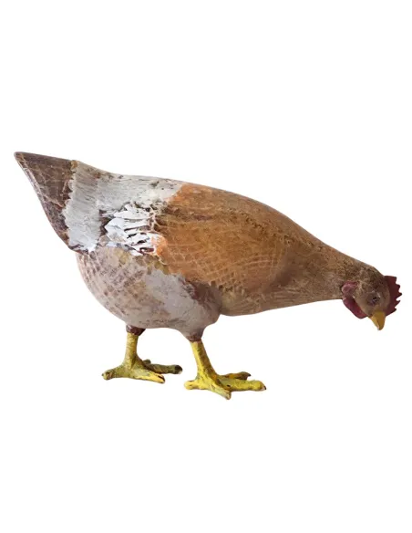 Gallina marrone che becca in 3D per statue da 28-30 cm
