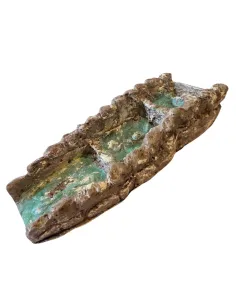 Modular Resin River Section with Small Waterfalls