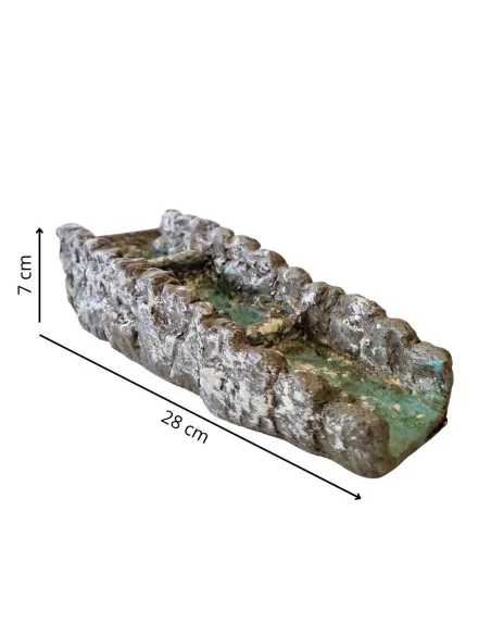 Modular Resin River Section with Small Waterfalls
