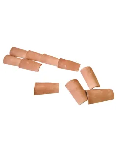 Confezione 10 tegole in terracotta per statue da 25-30 cm
