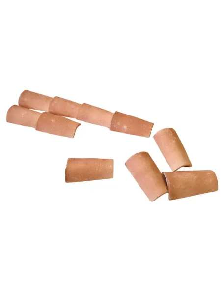 Confezione 10 tegole in terracotta per statue da 25-30 cm