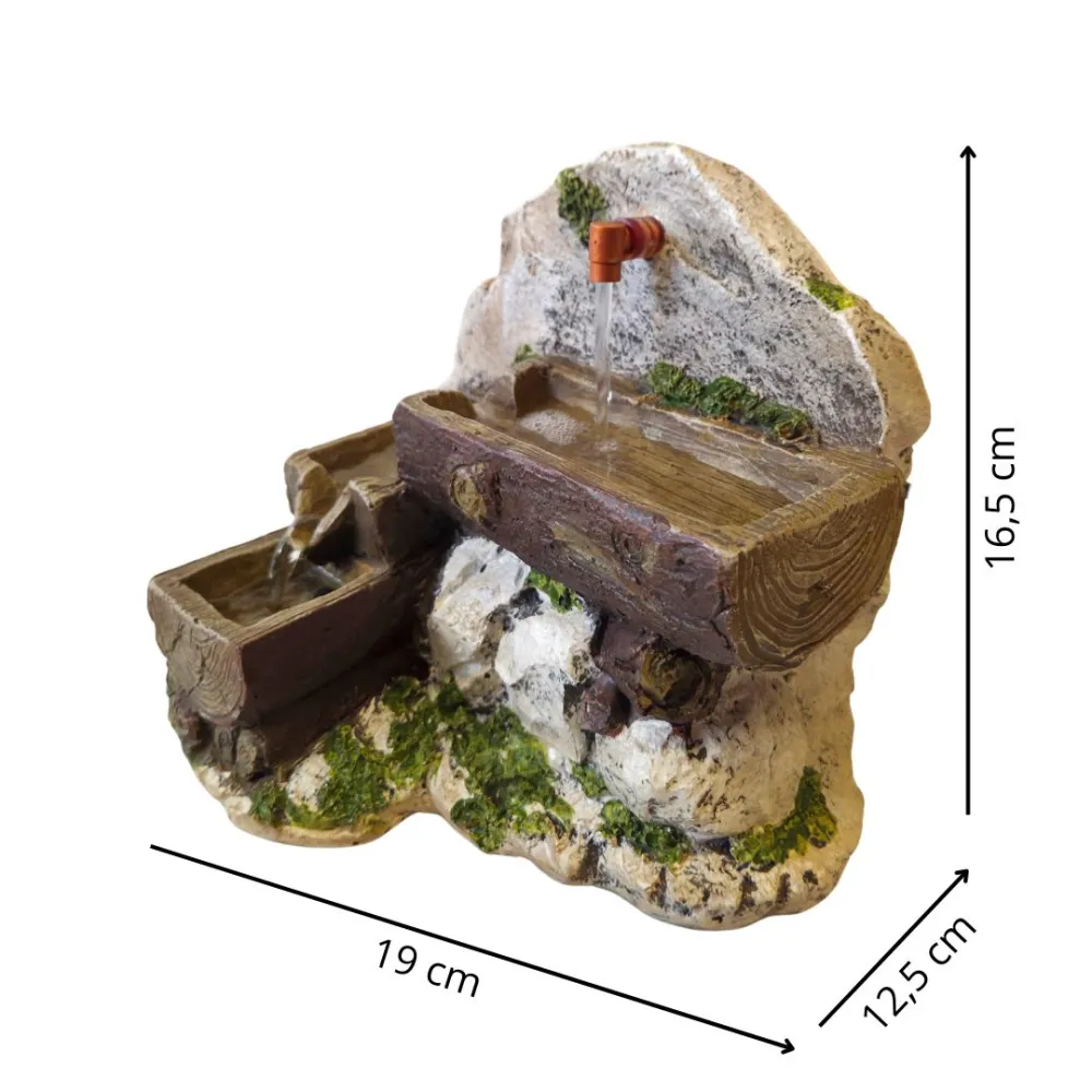 Resin Multi-Basin Fountain for 25–30 cm Nativity Figures