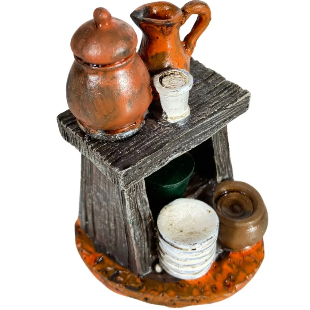 Resin Potter's Workbench for 10–12 cm Nativity Figures