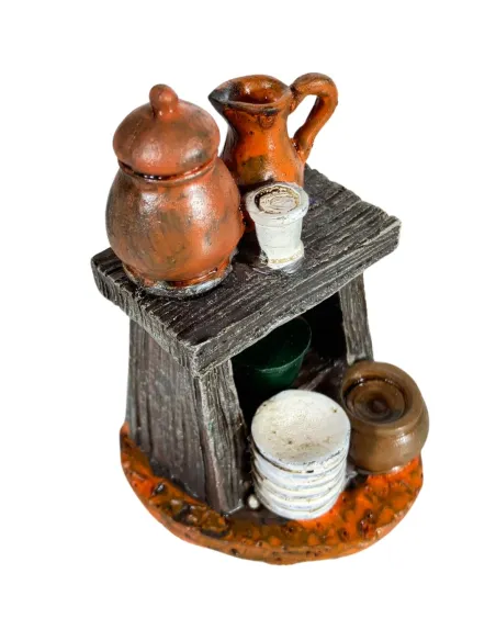 Resin Potter's Workbench for 10–12 cm Nativity Figures