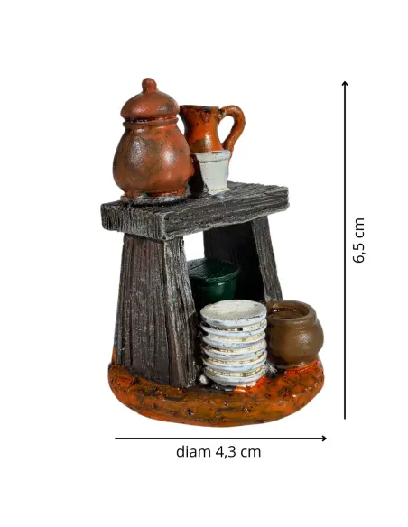 Resin Potter's Workbench for 10–12 cm Nativity Figures