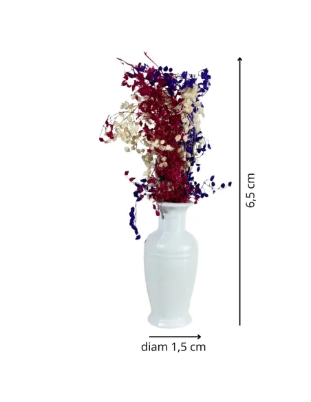 Vaso alto con fiori per statue da 15-20 cm