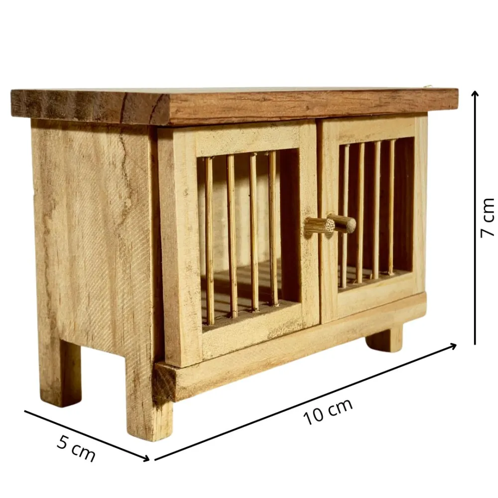 Wooden Rabbit Hutch for 12–15 cm Nativity Figures
