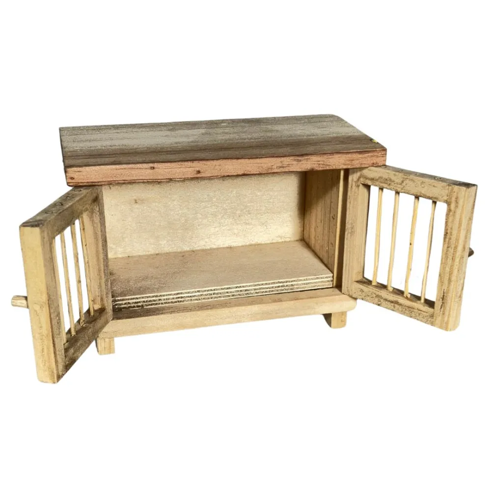 Wooden Rabbit Hutch for 12–15 cm Nativity Figures