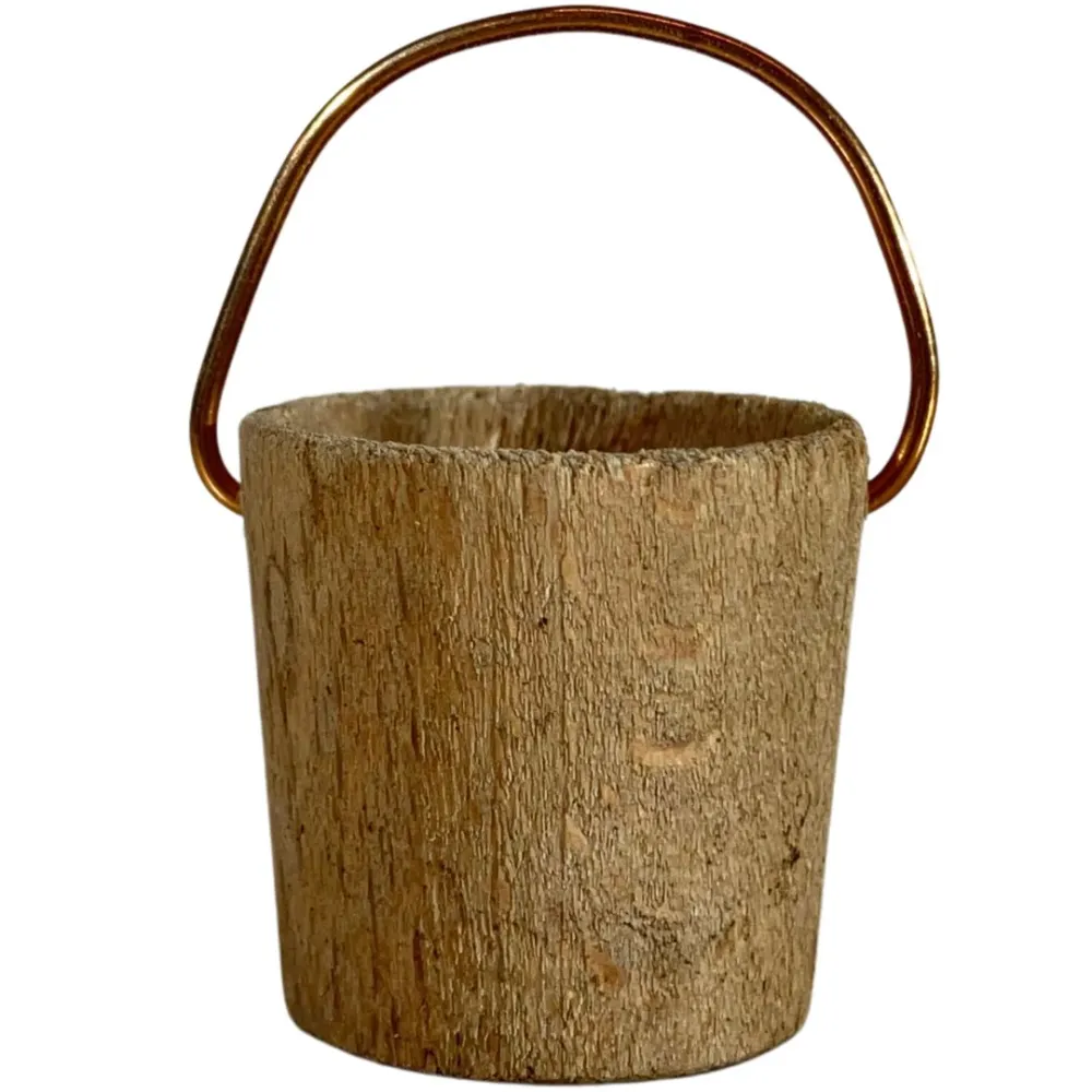 Wooden Bucket with Handle for 12–15 cm Nativity Figures
