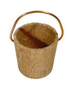 Secchio in legno con manico per statue da 12-15 cm