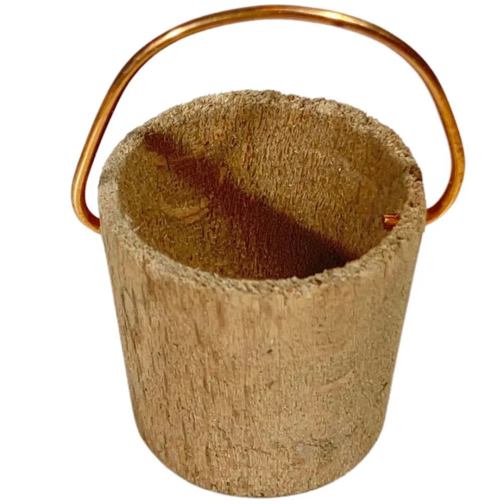 Wooden Bucket with Handle for 12–15 cm Nativity Figures