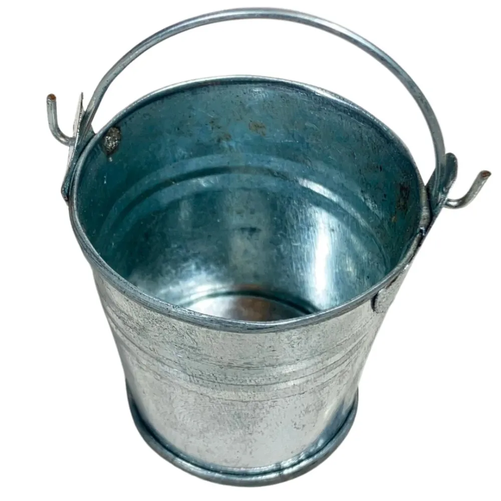 Sheet Metal Bucket with Handle for 25–30 cm Nativity Figures