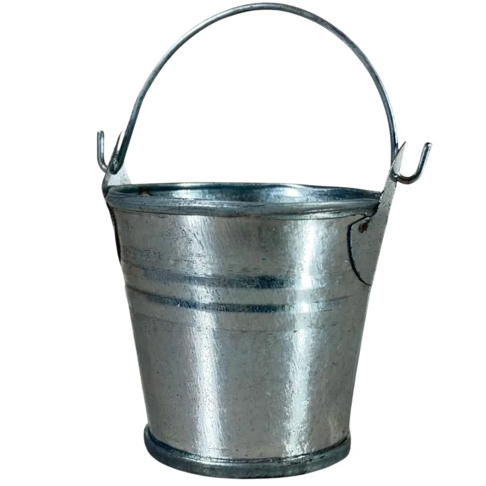 Sheet Metal Bucket with Handle for 25–30 cm Nativity Figures