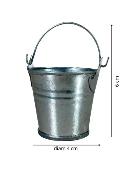 Sheet Metal Bucket with Handle for 25–30 cm Nativity Figures