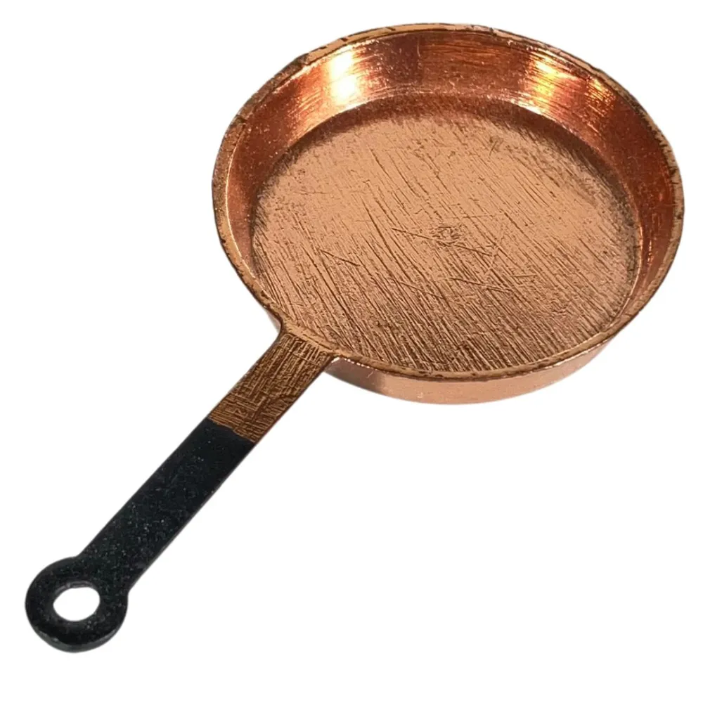 Set of 3 Copper Pans with Handles for 30 cm Nativity Figures