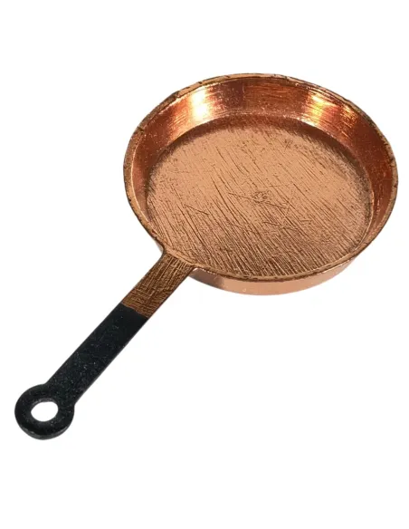 Set of 3 Copper Pans with Handles for 30 cm Nativity Figures