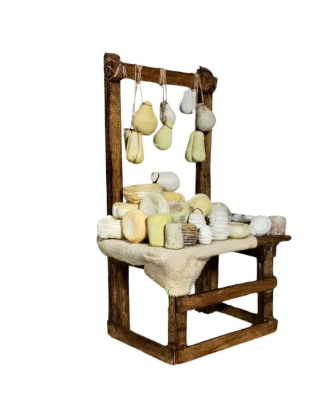 Wooden Cheese Stall for 10 cm Nativity Figures