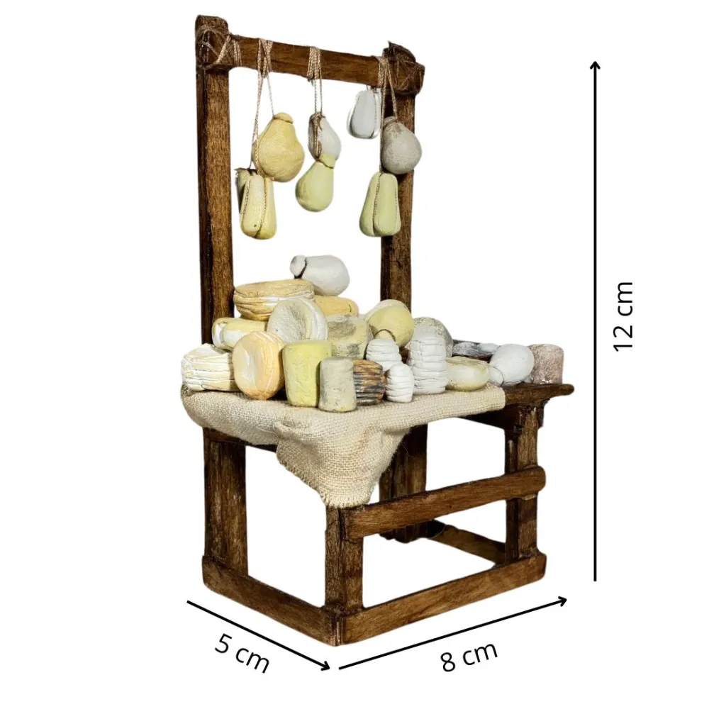 Wooden Cheese Stall for 10 cm Nativity Figures