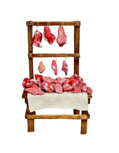 Bancarella con carne per statue da 10 cm 2