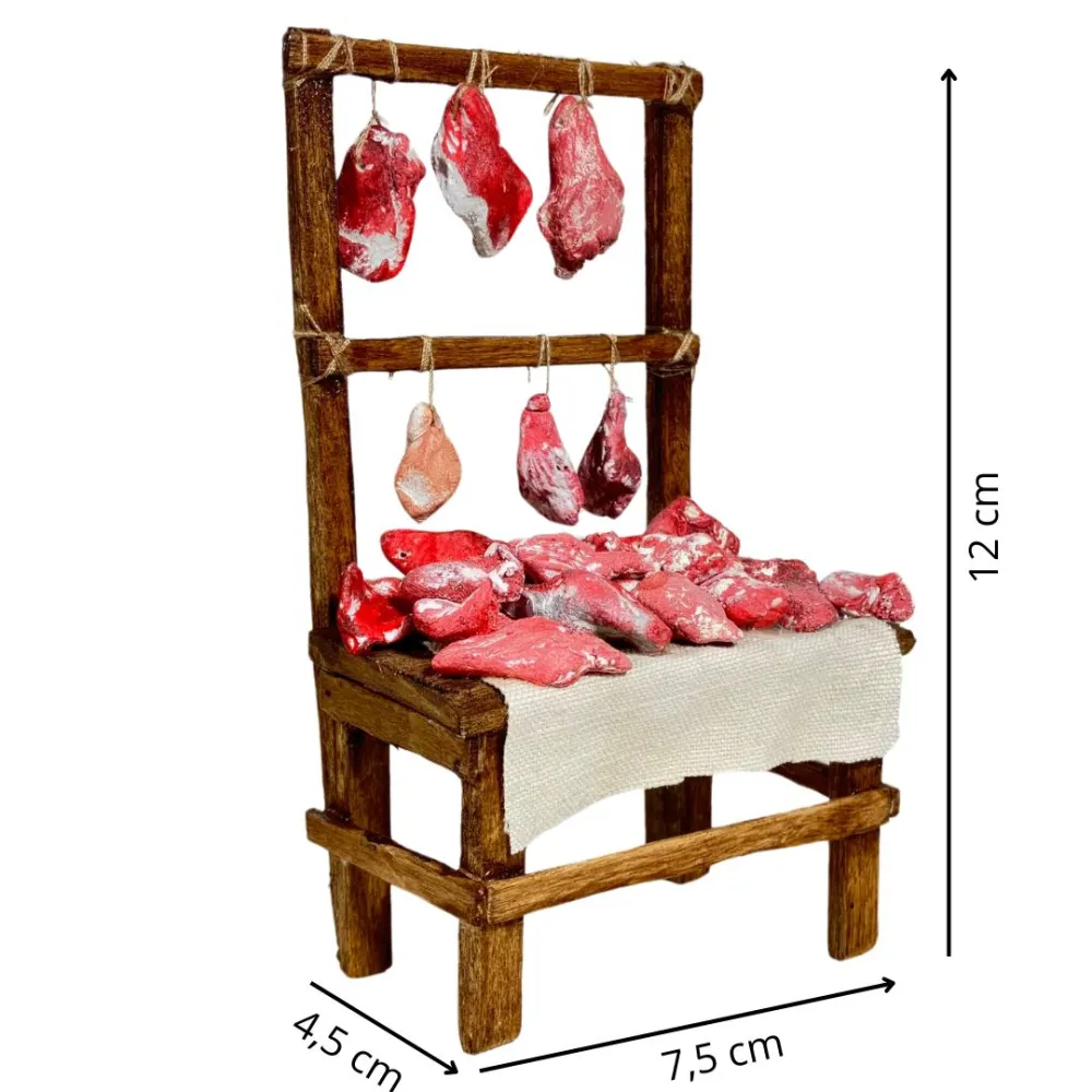 Wooden Meat Stall for 10 cm Nativity Figures