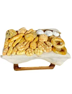 Bancarella con pane per statue da 10 cm