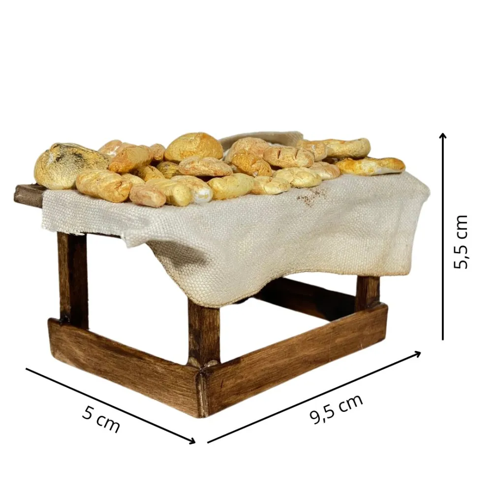 Wooden Bread Stall for 10 cm Nativity Figures