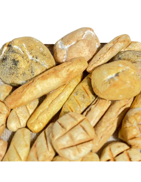 Bancarella con pane per statue da 10 cm