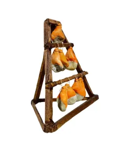 Cavalletto stagionatura prosciutti per statue da 10 cm 2