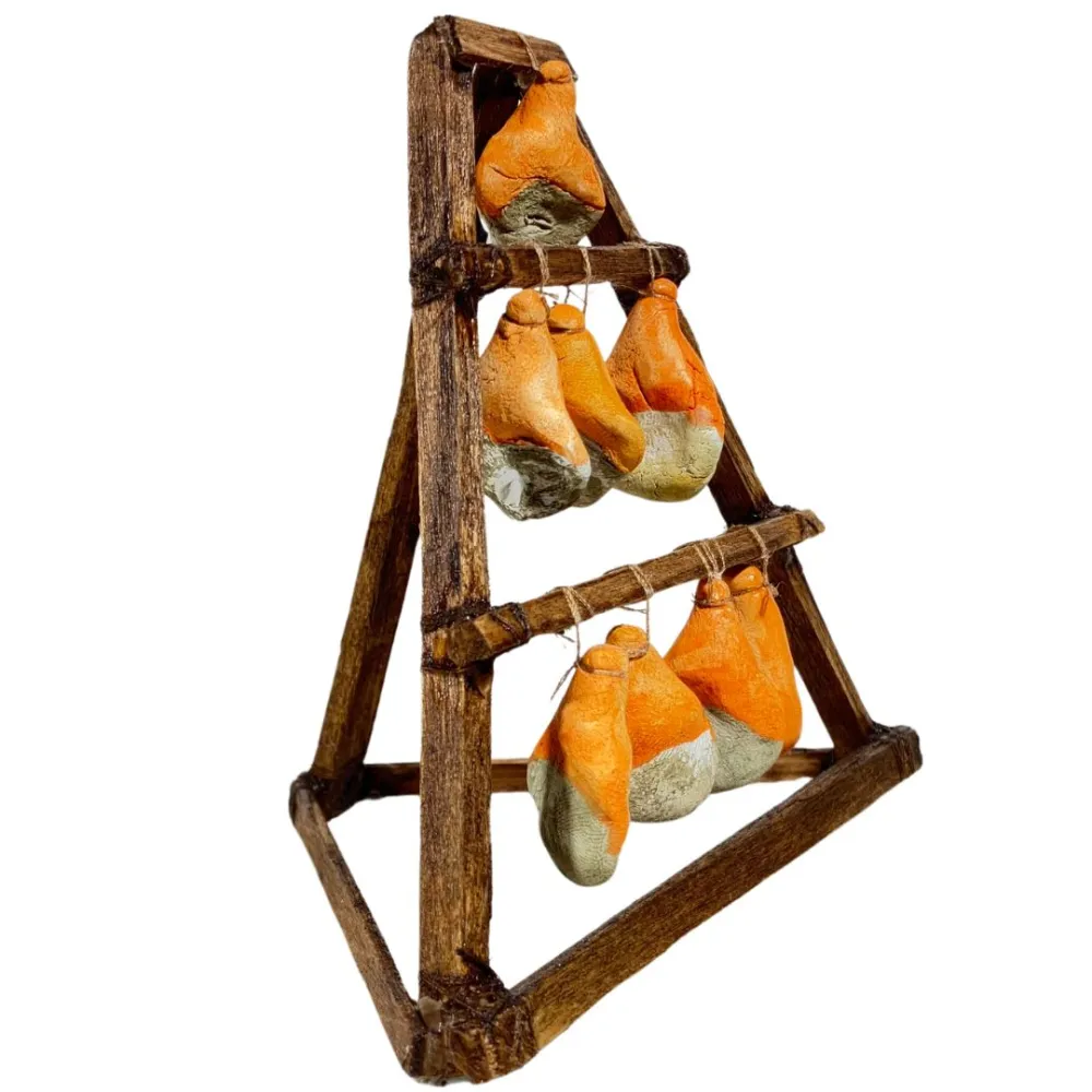 Wooden Ham Curing Rack for 10 cm Nativity Figures