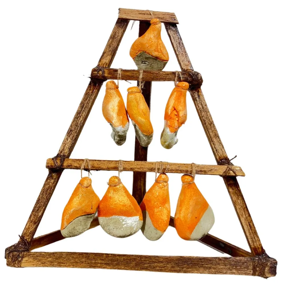 Wooden Ham Curing Rack for 10 cm Nativity Figures