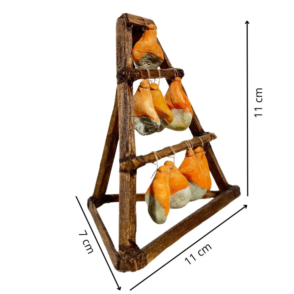 Wooden Ham Curing Rack for 10 cm Nativity Figures
