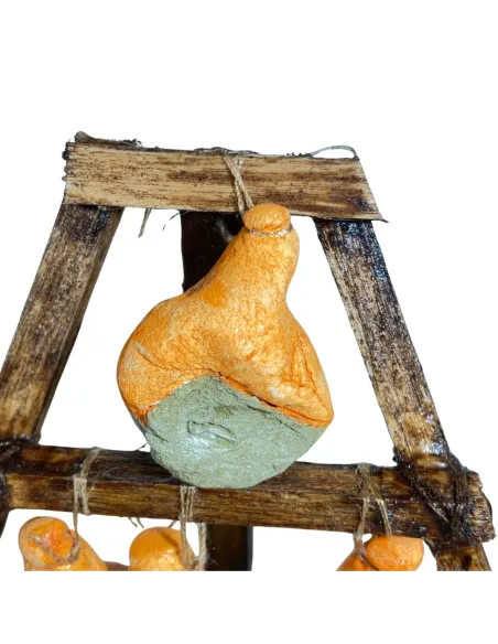 Cavalletto stagionatura prosciutti per statue da 10 cm