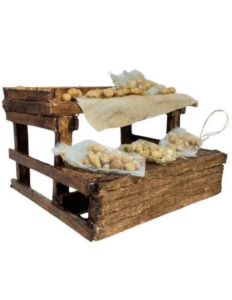 Wooden Potato Stall for 10 cm Nativity Figures