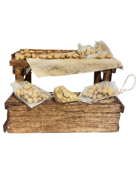 Wooden Potato Stall for 10 cm Nativity Figures