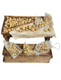 Bancarella con patate per statue da 10 cm