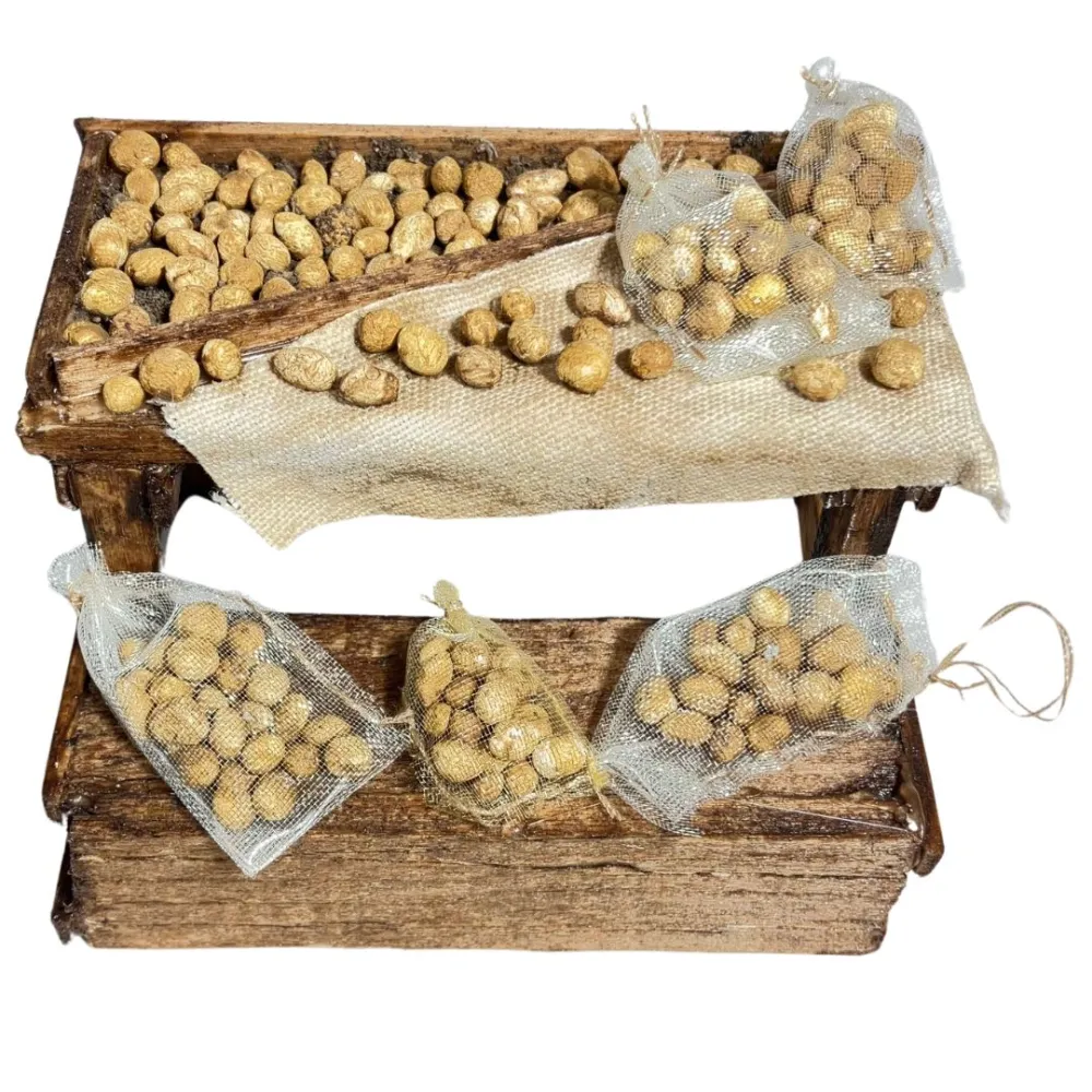 Wooden Potato Stall for 10 cm Nativity Figures